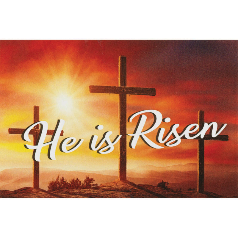 He Is Risen Orange Sunset 3 x 2 Cardstock Itty Bitty Bookmarks Pack of 24