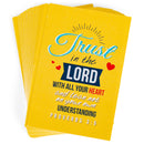 Trust In The Lord Sunshine Yellow 2 x 3 Paper Keepsake Itty Bitty Bookmark