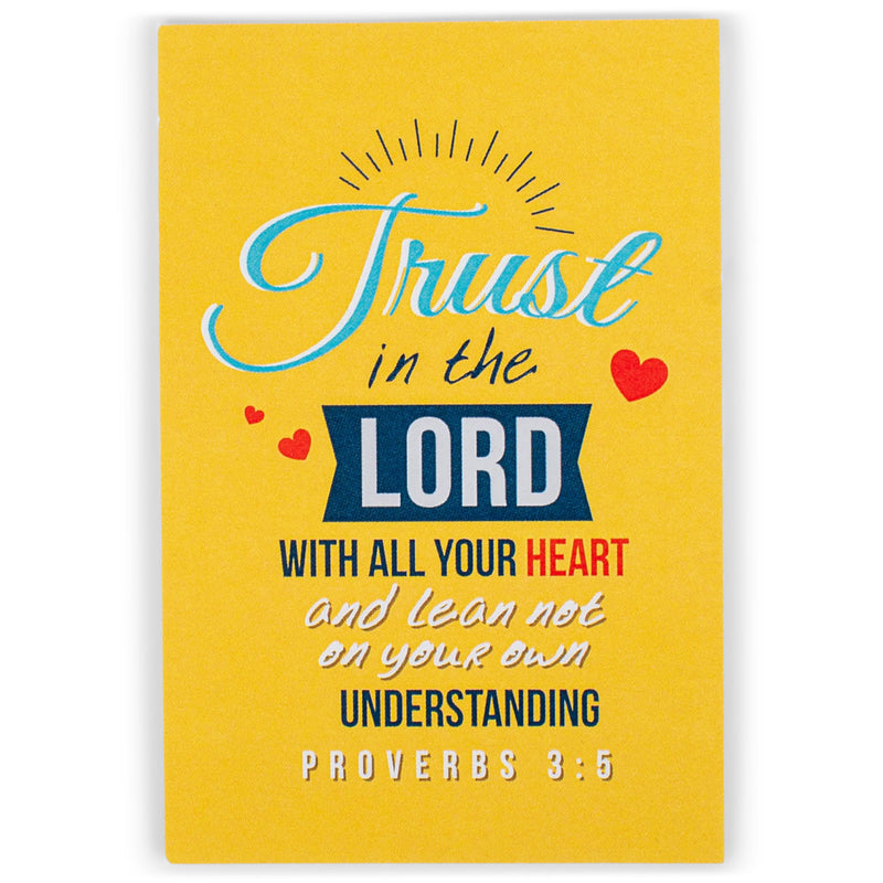 Trust In The Lord Sunshine Yellow 2 x 3 Paper Keepsake Itty Bitty Bookmark
