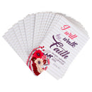 Walk By Faith Pink Floral 2 x 3 Paper Keepsake Itty Bitty Bookmark