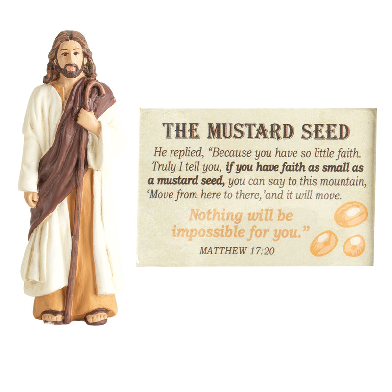 Mustard Seed Lord Natural Brown 3 inch Resin Decorative Tabletop Figurine