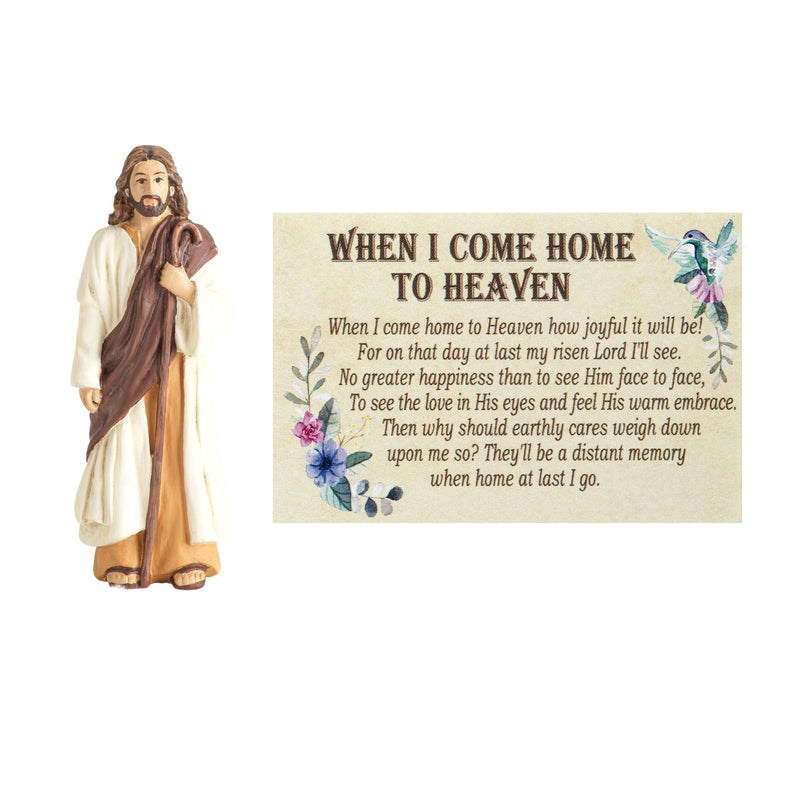 Come Home To Heaven Natural Brown 3 inch Resin Decorative Tabletop Figurine
