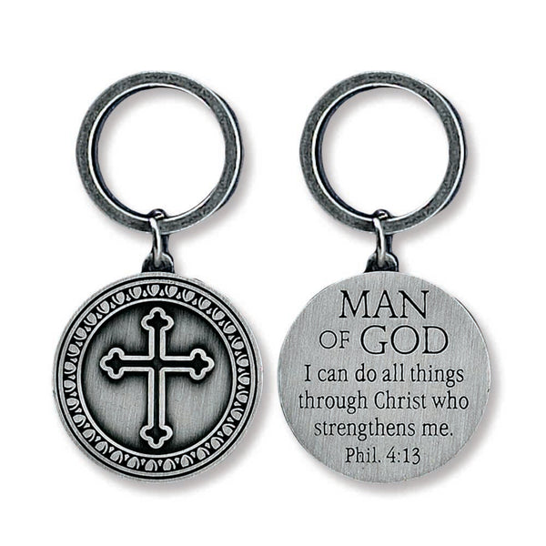 1 X Man of God Pewter Key Ring