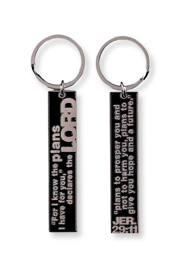 Dicksons for I Know The Plans‚Ä¶ Jeremiah 29:11 Silver Plated Enamel Key Ring Keychain