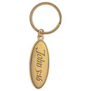 Dicksons John 3:16 for God So Loved The World Antiqued Brass Pendant Key Ring Keychain