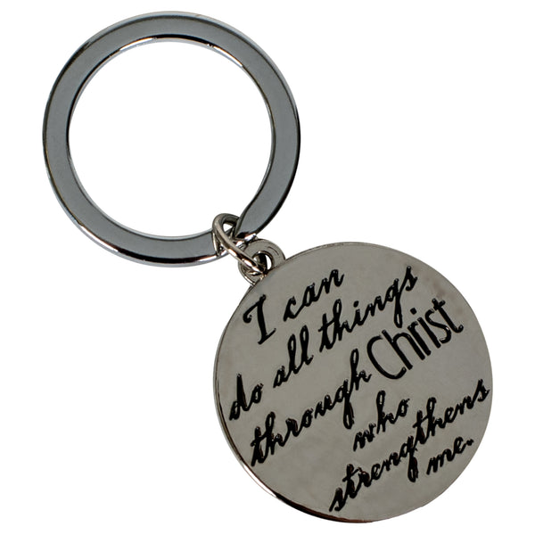 Dicksons I Can Do All Things Through Christ Phil. 4:13 Scripture Pendant Key Ring Keychain