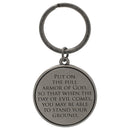 Full Armor of God Silver Tone 2 inch Zinc Alloy Automotive Key Chain Ring Accessory