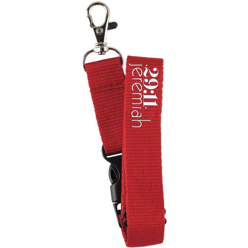 Dicksons Jeremiah 29:11 Adjustable 31 Inch Red Christian Keychain Lanyard