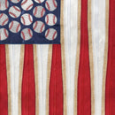 Magnolia Garden Red White Blue Baseball Batt 19 x 13 Polyester Small House Flag