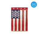 Magnolia Garden Red White Blue Baseball Batt 19 x 13 Polyester Small House Flag