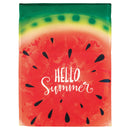 Dicksons Hello Summer Rosy Red Watermelon 8 x 14 Large Polyester Outdoor Hanging Garden Flag