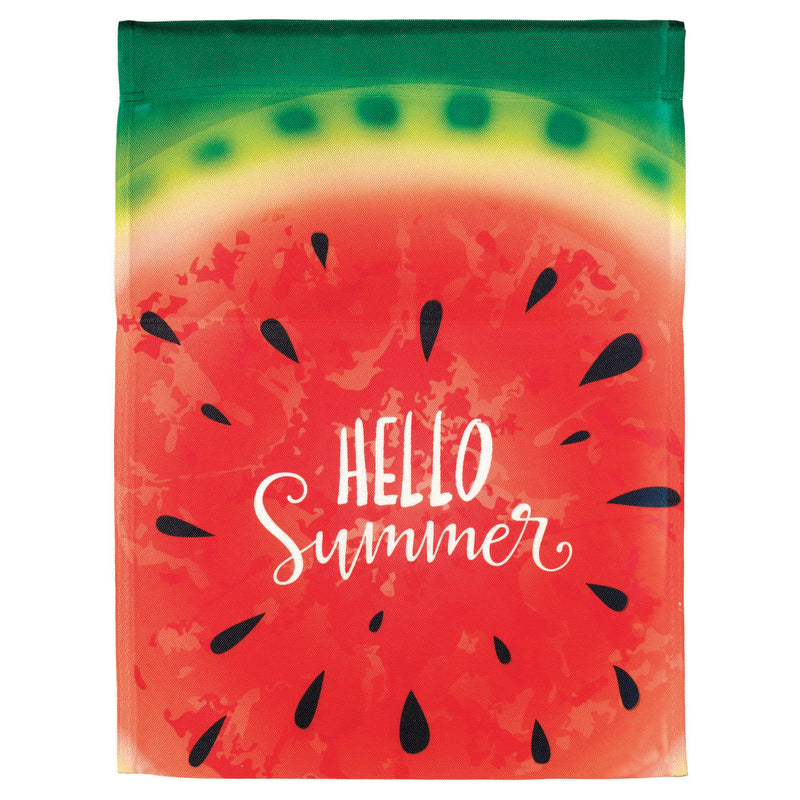 Dicksons Hello Summer Rosy Red Watermelon 8 x 14 Large Polyester Outdoor Hanging Garden Flag