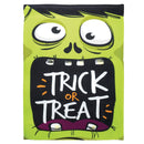 Magnolia Garden Trick Or Treat Green Monster 13 x 18 Small Double Applique Outdoor Halloween House Flag