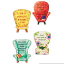 Cozy Colorful Chair Chapter Book 2.5 x 2 Vinyl Decorative Magnetic Bookmark