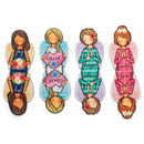 Love Hope Faith Joy Angel Pink 4 inch Vinyl Magnetic Bookmark 4 Piece Set