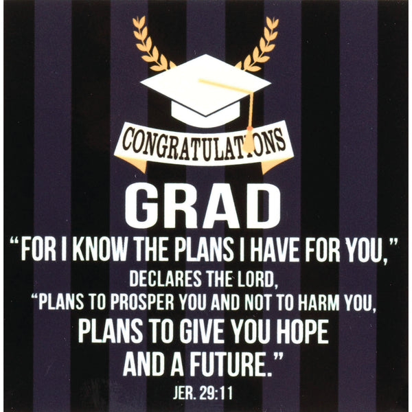 Congratulations Grad Midnight Black 2.5 x 2.5 Vinyl Refrigerator Magnet