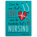 Care Love Nursing Teal 2.5 inch Hardboard Refrigerator Magnet