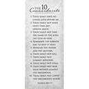 10 Commandments Textured White 6 x 2.5 Cardstock Decorative Magnetic Bookmark