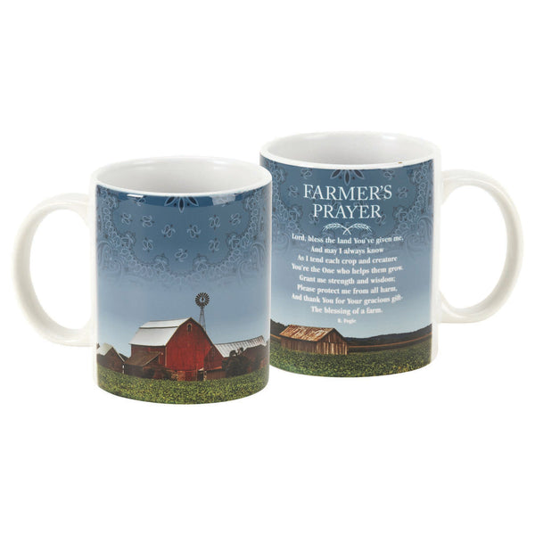 Farmers Prayer Blessings of A Farm White 11 Ounce Ceramic Stoneware Coffee Mug