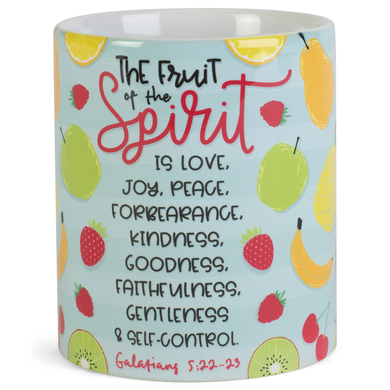Fruit of the Spirit Love Joy Peace Colorful 11 ounce Ceramic Novelty Cafe Coffee Tea Cup Mug