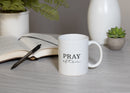 Pray Often Black White 11 ounce Ceramic Novelty Cafe Coffee Tea Cup Mug