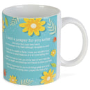 Said A Prayer Floral Blue 11 ounce Ceramic Novelty Caf√∞ Coffee Tea Cup Mug