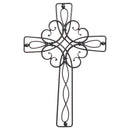 Dicksons Floral Open Intricate Black 17.5 Inch Metal Decorative Hanging Wall Cross