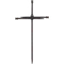 Dicksons Three Driven Nails Brown Rust Look 12.5 Metal Wall Cross