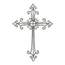 Antique Gray 17 x 12 inch Metal Wall Cross