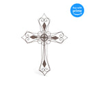 Brushed Bronze Wire Design 20 x 15 Metal Decorative Hanging Wall Cross