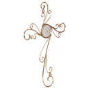 Gold Tone Swirl 14 x 21 Metal Decorative Hanging Wall Cross