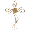Gold Tone Swirl 14 x 21 Metal Decorative Hanging Wall Cross