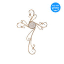 Gold Tone Swirl 14 x 21 Metal Decorative Hanging Wall Cross