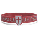 Put on Full Armor Red White One Size Silicone Fashion Stretch Bracelet