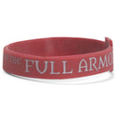 Put on Full Armor Red White One Size Silicone Fashion Stretch Bracelet