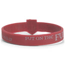 Put on Full Armor Red White One Size Silicone Fashion Stretch Bracelet