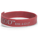 Put on Full Armor Red White One Size Silicone Fashion Stretch Bracelet