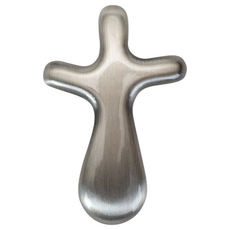 First Holy Communion Silver Tone 2.5 inch Zinc Alloy Metal Palm Cross Figurine