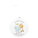 Precious Gift From Above Elephant Giraffe 4.25 x 4 MDF Decorative Hanging Ornament