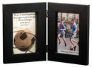 Worth Possibilities Black White Soccer Ball Double 12 x 8 MDF Wall Tabletop Picture Frame