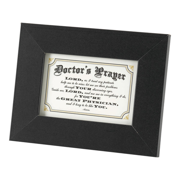 Doctor's Prayer Black Wood Easel Back Photo Frame