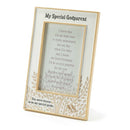Dicksons Resin Photo Frame, My Special Godparent/White