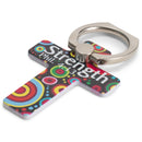 Strength Phil 4:13 Red Circle 3 inch Vinyl Cell Phone Ring Holder Stand