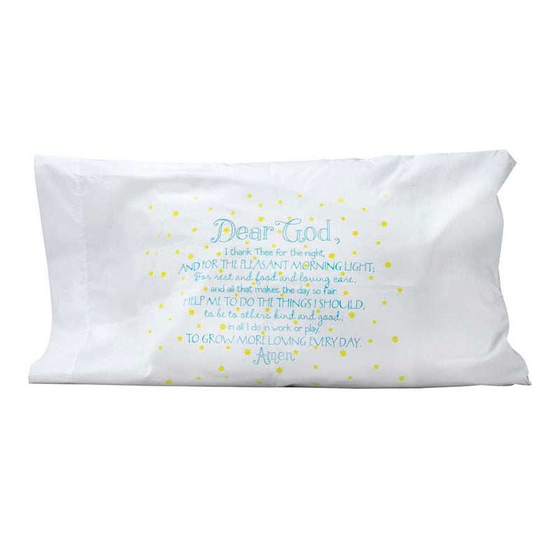 Dicksons Dear God Night Time Prayer Cotton Blend Glow-in-The-Dark Standard Size Pillow Case