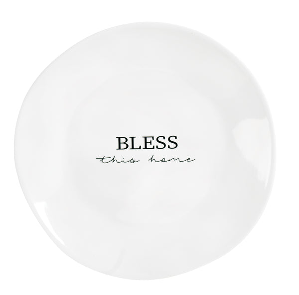 Bless this home 10.25 x 10.25 Melamine Decorative Serving Platter