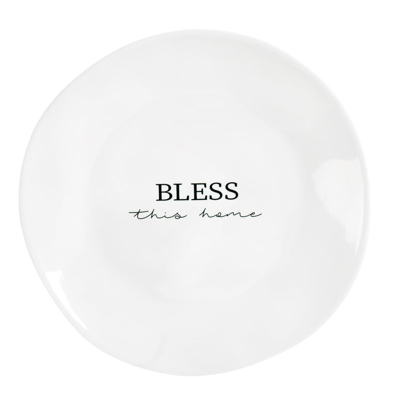 Bless this home 10.25 x 10.25 Melamine Decorative Serving Platter