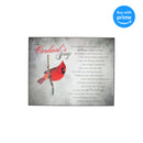 Dicksons The Cardinal's Song Perched Bird Stormy Blue 10 x 8 Wood Wall Sign Plaque