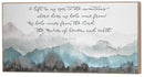 Lift My Eyes To Mountain Blue Silhouette 6 x 12 MDF Decorative Wall Sign Plaque