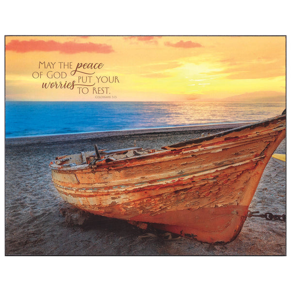 May The Peace Scripture Orange Beach 14 x 11 MDF Wood Decorative Plaque Sign