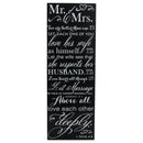Dicksons Mr and Mrs Love Verses Black and White 5 x 14 Wood Wall Art Sign Plaque